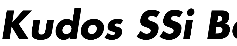 Kudos SSi Bold Italic Yazı tipi ücretsiz indir